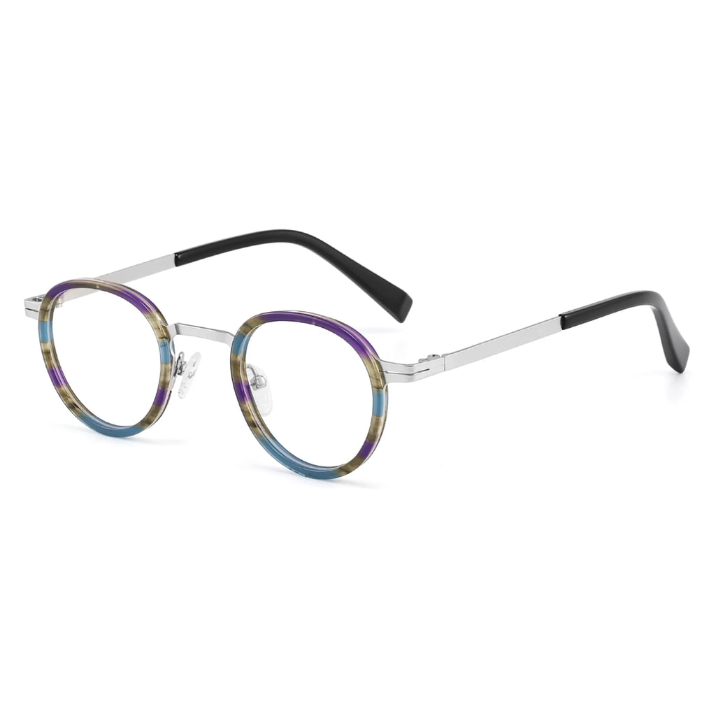 Monturas ópticas redondas de acetato y metal JT-GL8835 - Joyiris Eyewear