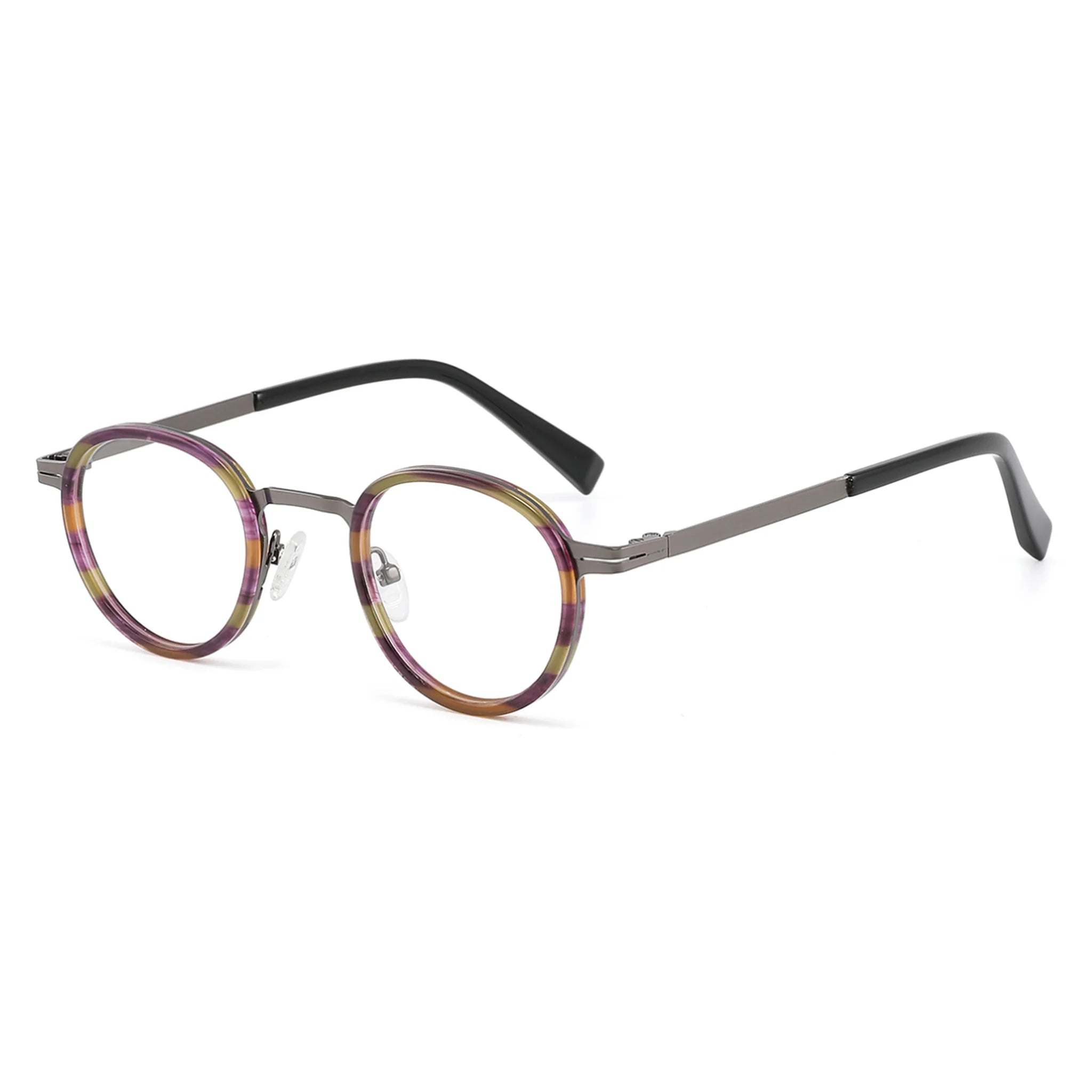 Monturas ópticas redondas de acetato y metal JT-GL8835 - Joyiris Eyewear