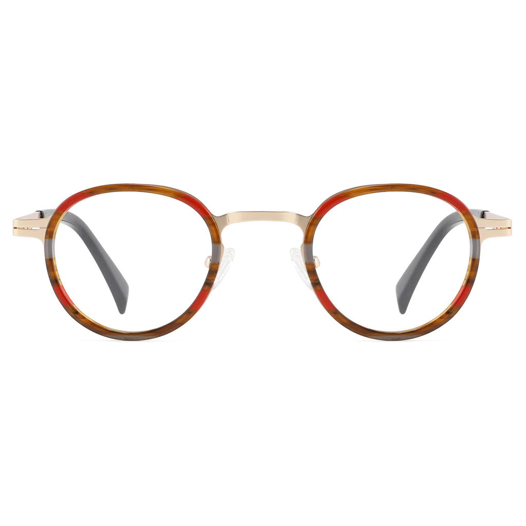 Monturas ópticas redondas de acetato y metal JT-GL8835 - Joyiris Eyewear