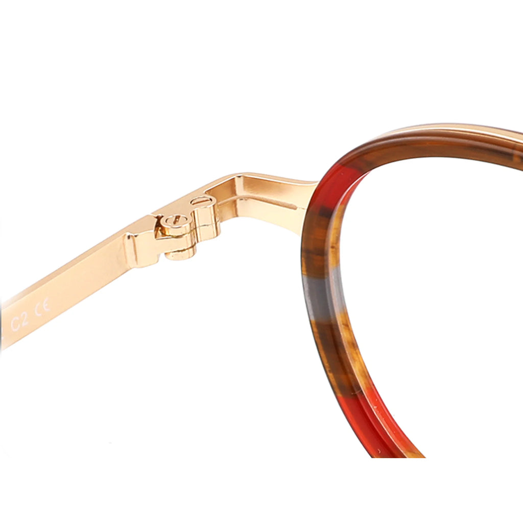 Monturas ópticas redondas de acetato y metal JT-GL8835 - Joyiris Eyewear