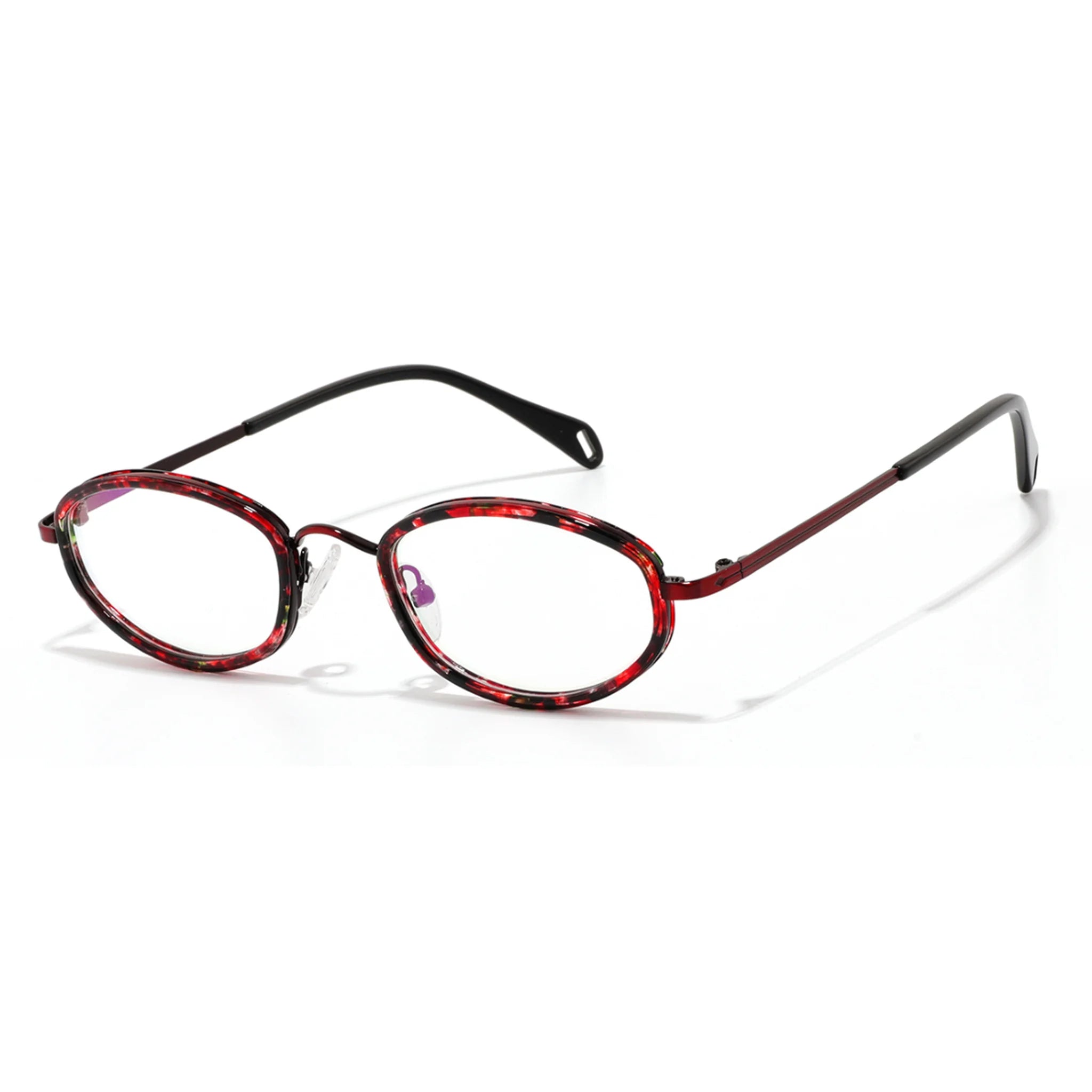 Montura óptica ovalada de acetato y metal JT-GL9049 - Joyiris Eyewear