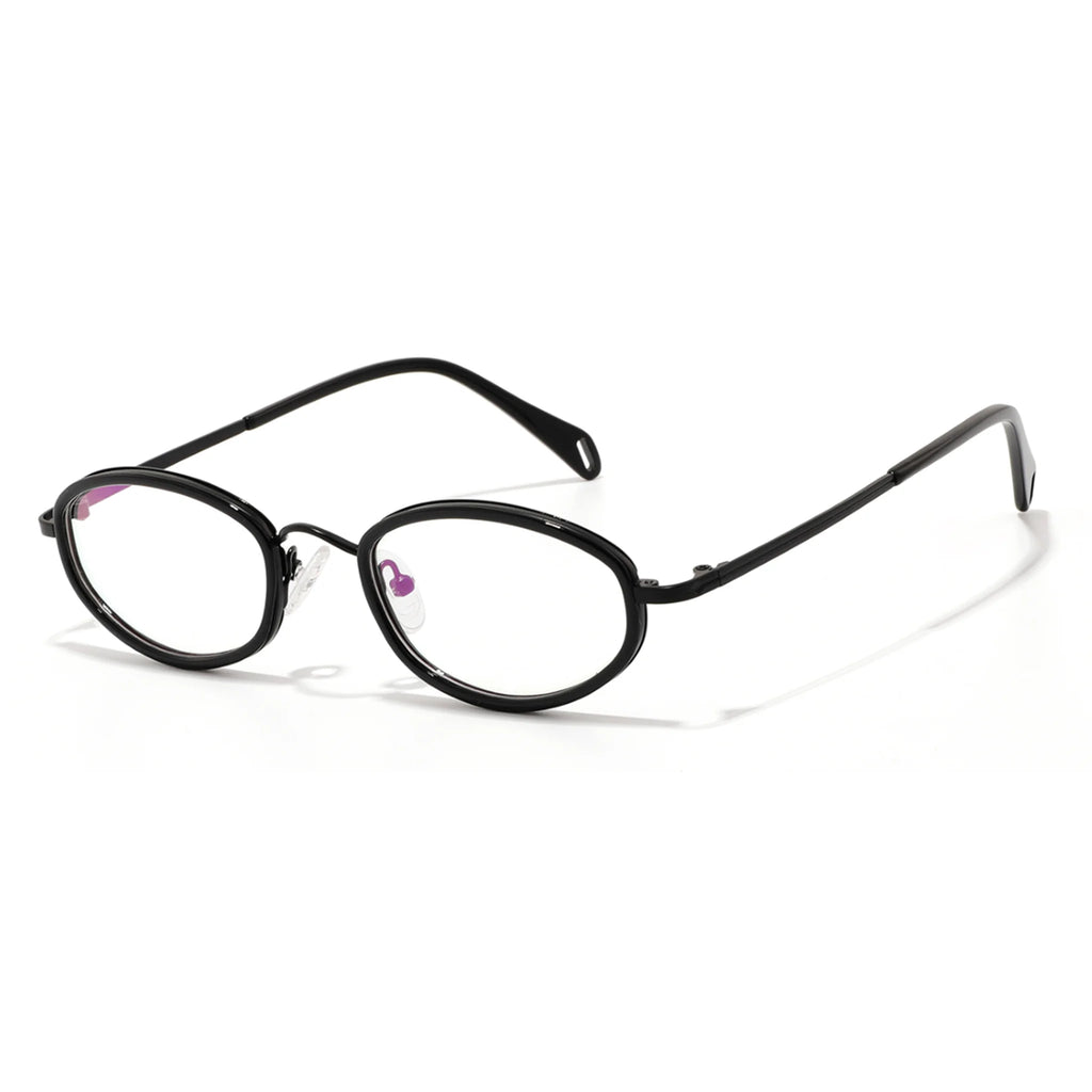 Montura óptica ovalada de acetato y metal JT-GL9049 - Joyiris Eyewear