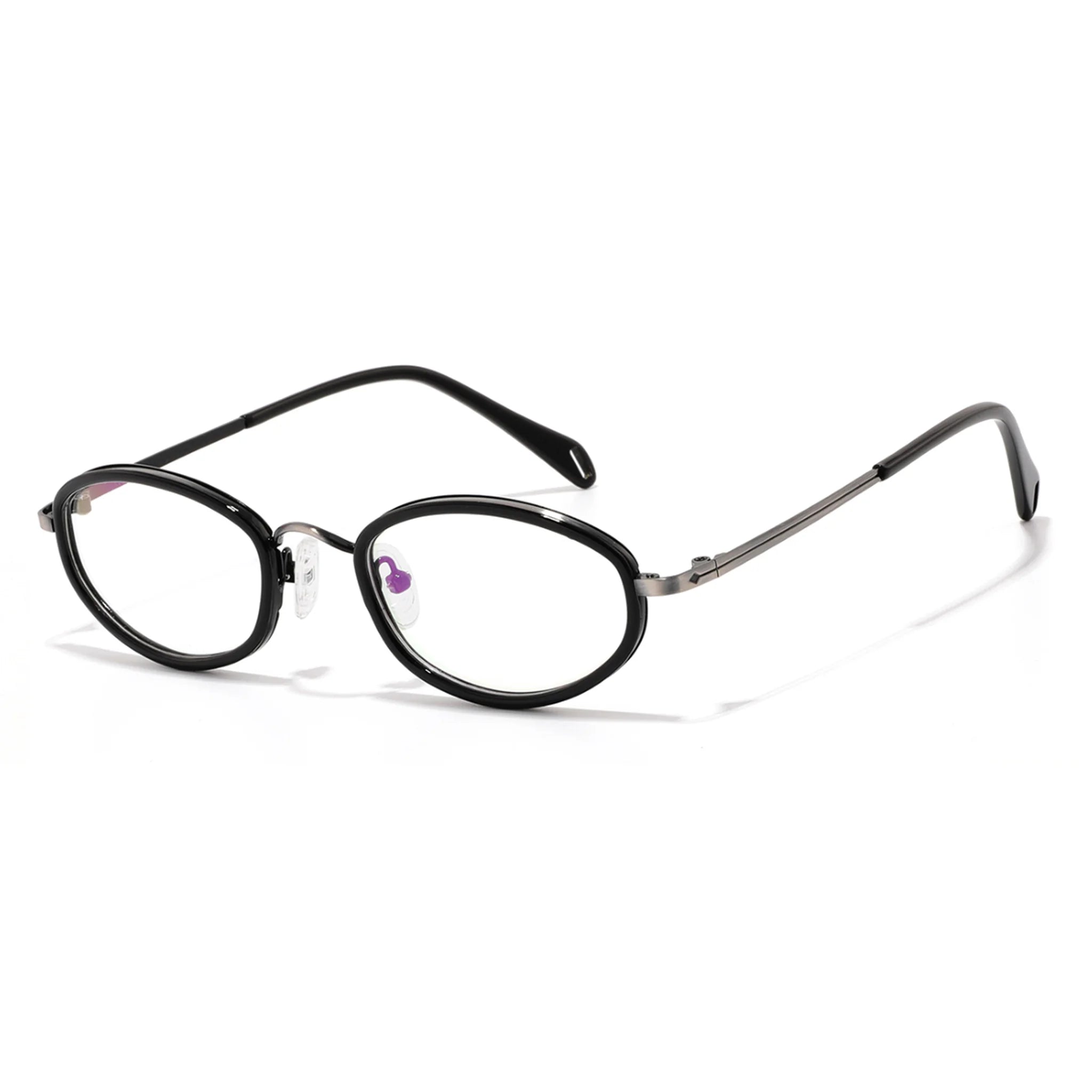 Montura óptica ovalada de acetato y metal JT-GL9049 - Joyiris Eyewear
