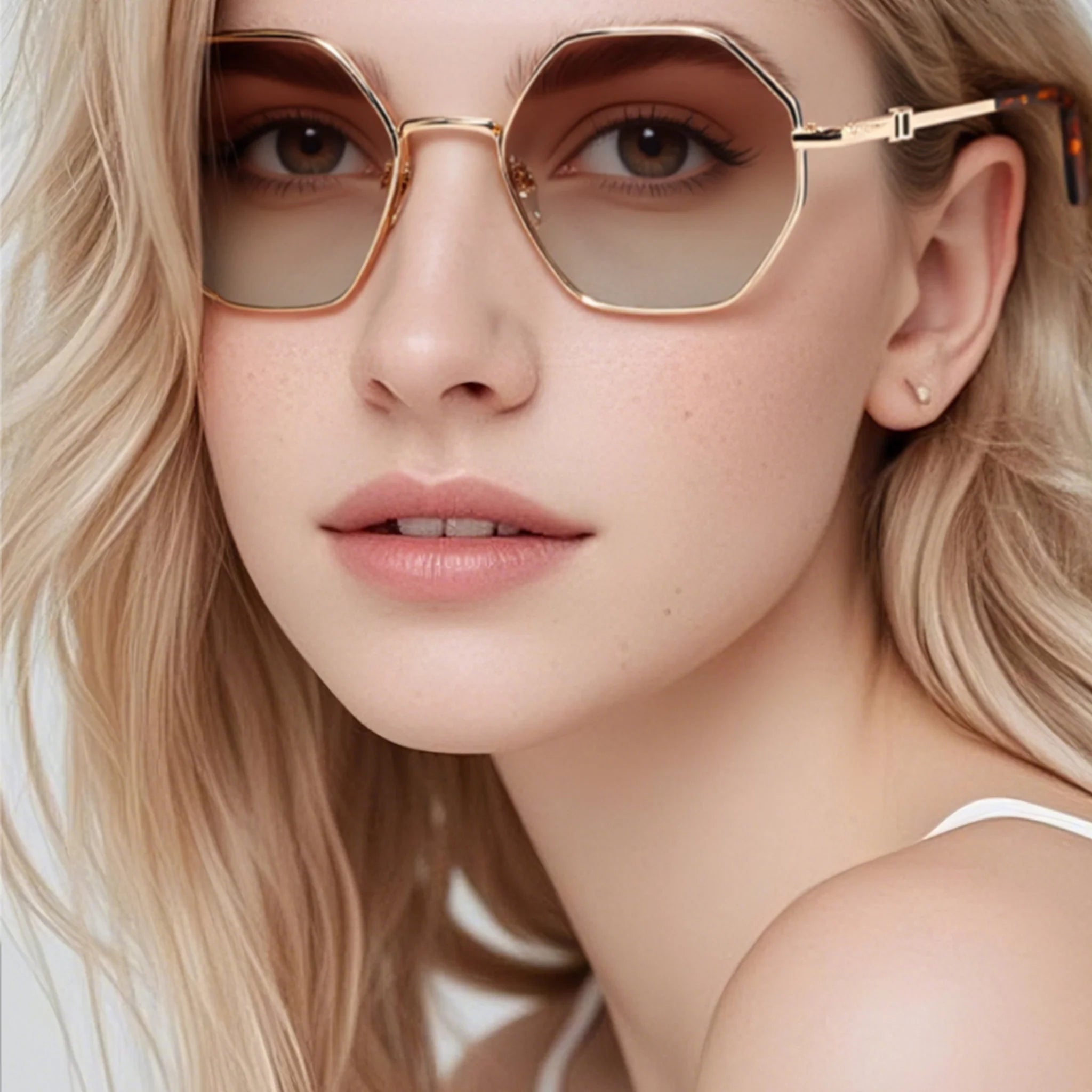 Gafas de sol geométricas de metal JT-GLT8622 - Joyiris Eyewear