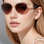 Gafas de sol geométricas de metal JT-GLT8625 - Joyiris Eyewear