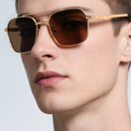 Gafas de sol geométricas de metal JT-GLT8636 - Joyiris Eyewear