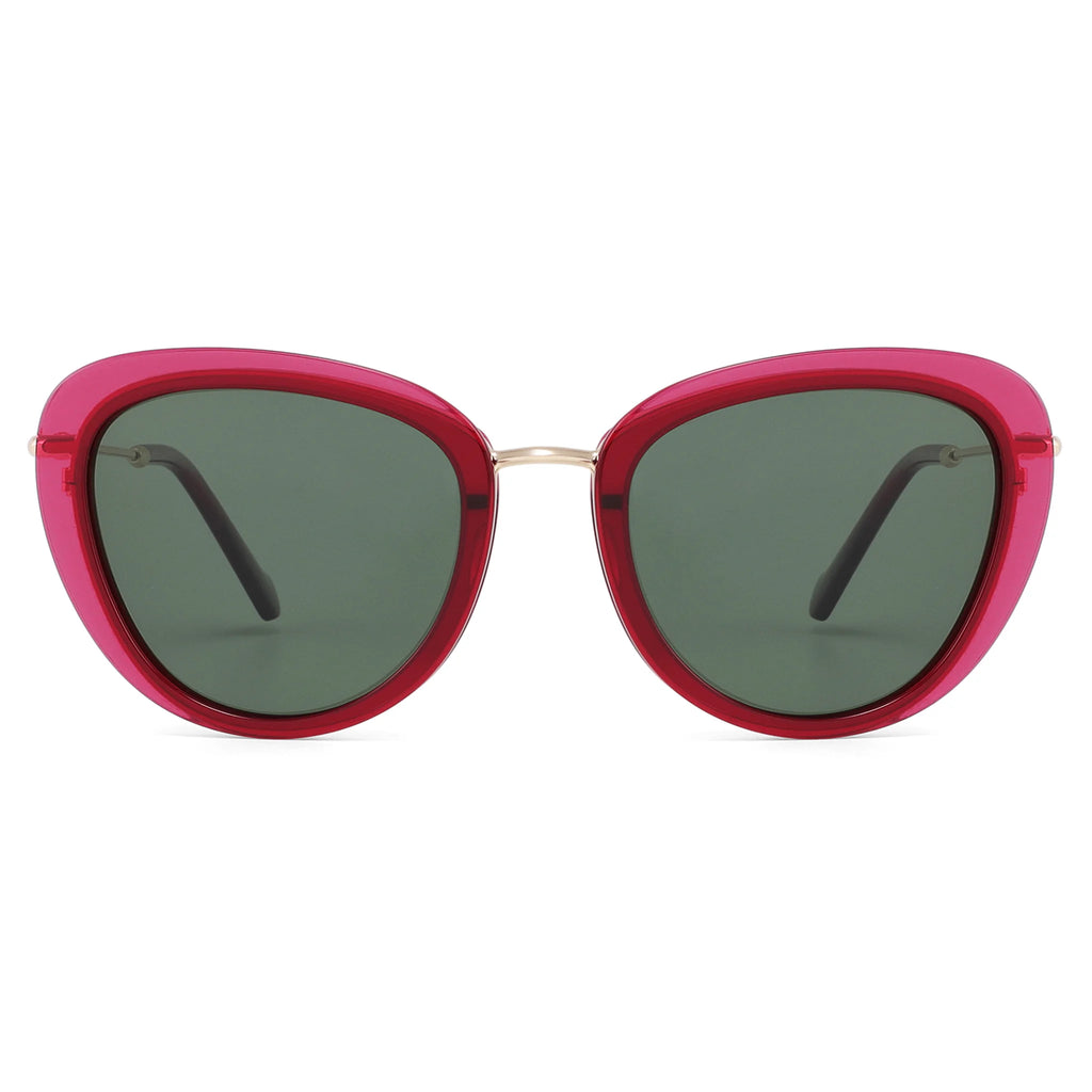 Gafas de sol estilo ojo de gato de acetato y metal JT-GLT9089 - Joyiris Eyewear