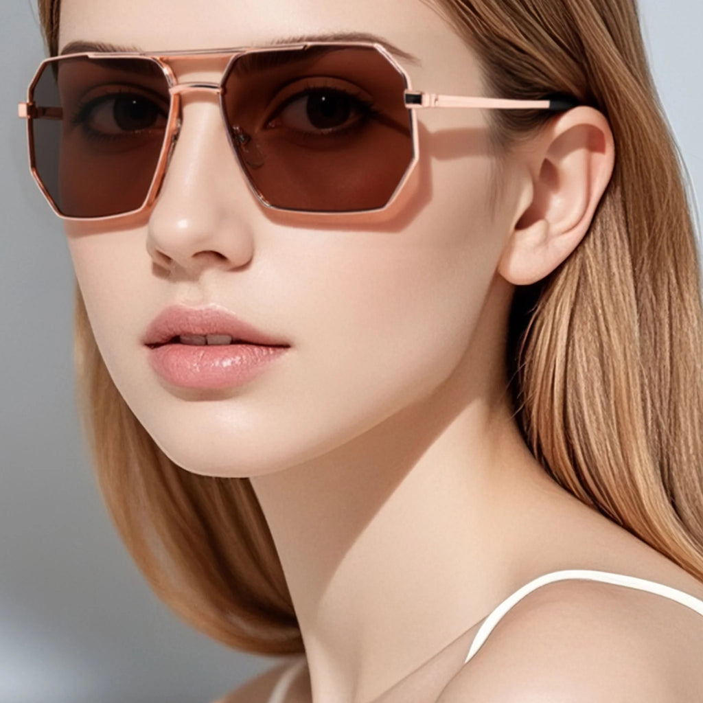 Gafas de sol geométricas de metal JT-GLT9325 - Joyiris Eyewear