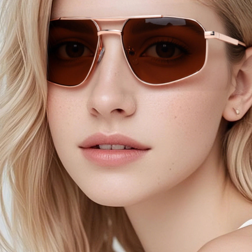 Gafas de sol geométricas de metal JT-GLT9328 - Joyiris Eyewear